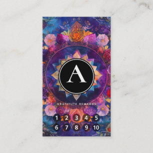 Living Petals Floral Mandala Design Business Card
