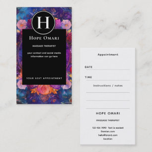 Living Petals Floral Mandala Design Business Card