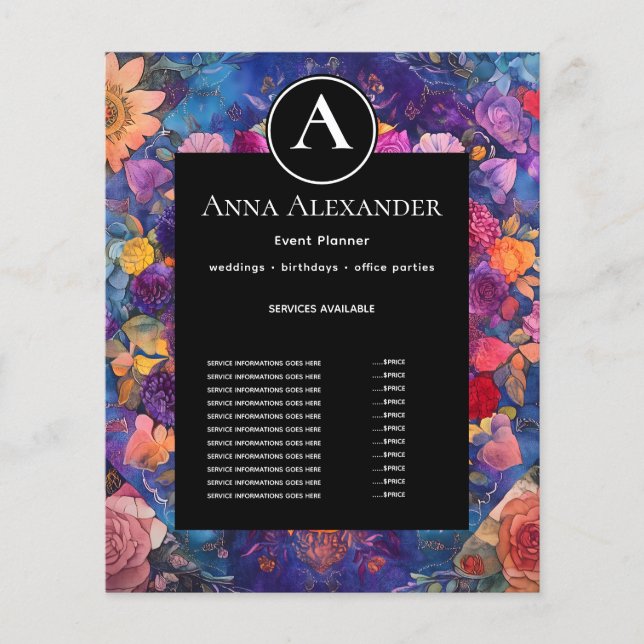 Living Petals | Floral Mandala Design Flyer (Front)