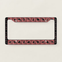 Living Planet animal silhouette pattern red black