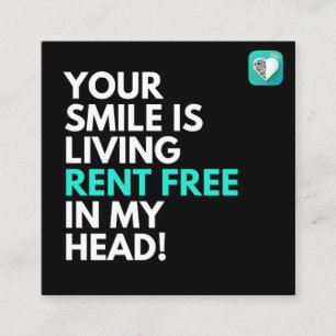 LIVING RENT FREE SQUARE BUSINESS CARD