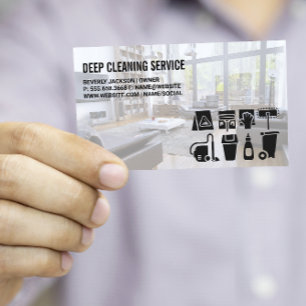 Living Room Cleaning Supplies Business Card