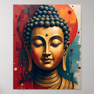 Living Room Wall Decor   Calm Buddha Portrait