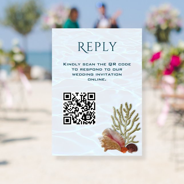 Living Seas QR code Wedding Response Card (Creator Uploaded)