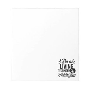 Living Testimony Bible Quote Christian Motivation Notepad