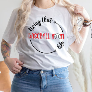 Living That Baseball Mum Like, Baseball Vibes T-Shirt