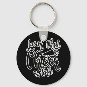 Living That Cheer Life Cheerleaders Design Key Ring