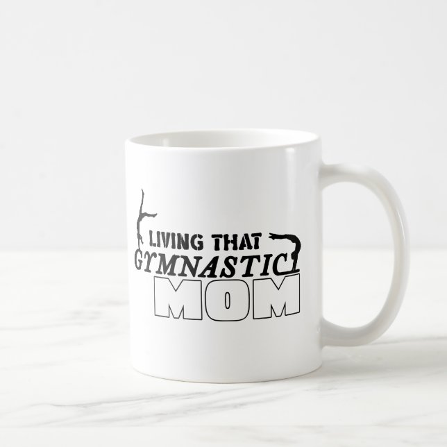 Living That Gymnastics Mum, Gymnastics Lover Coffee Mug (Right)