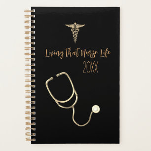 Living that Nurse Life Elegant Hand Lettered Gold Planner