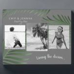 Living the Dream 3 Photo Palm Beach Vacation Plaque<br><div class="desc">Living the Dream 3 photo Beach Vacation Frame Plaque.  Year.  Location.  Palm.</div>