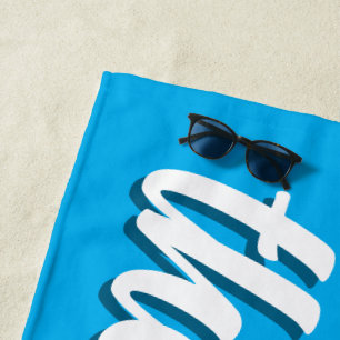 Living the dream custom colour beach towel