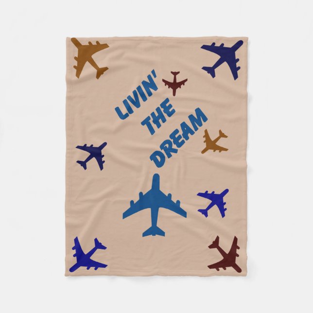 Living the Dream Fleece Blanket (Front)