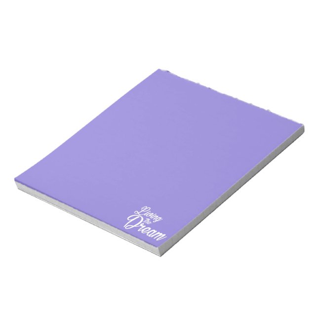 Living The Dream Inspirational Motivational Notepad (Rotated)