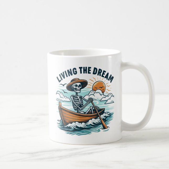 Living The Dream - Skeleton (2) Coffee Mug (Right)