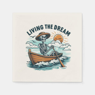 Living The Dream - Skeleton (2) Napkin