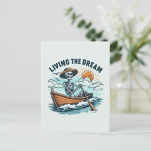 Living The Dream - Skeleton (2) Postcard