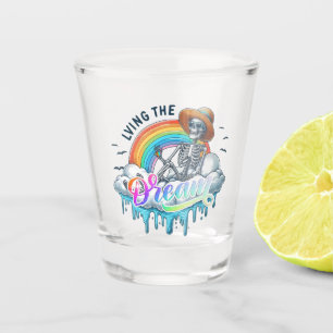 Living The Dream - Skeleton Shot Glass