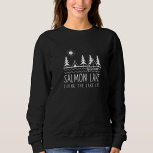 Living The Lake Life Salmon Lake Kayaking Alaska K Sweatshirt