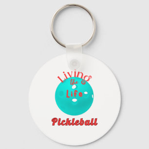 Living The Life Pickleball Key Ring