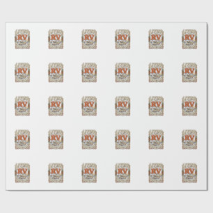 Living the RV Dream Vintage Camping Shirt Design_1 Wrapping Paper