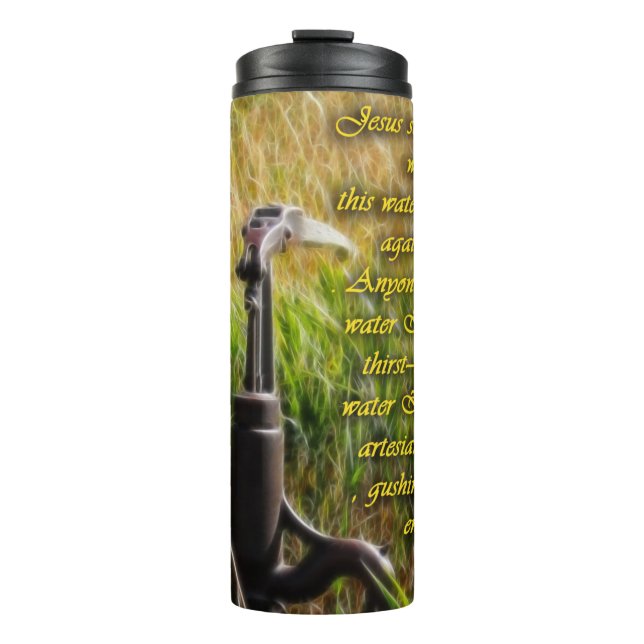 Living Water John 4 Inspirational Thermal Tumbler (Front)