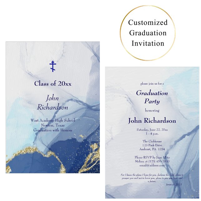 Living Waters 2025 Graduation Party Orthodox Invitation (Creator Uploaded)