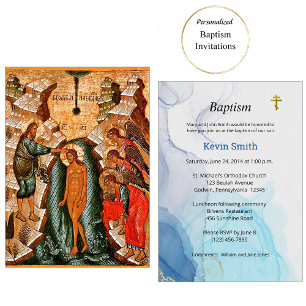 Living Waters Orthodox Christian Baptism Invitation