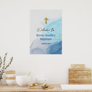 Living Waters Orthodox Christian Baptism Poster