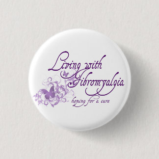 Living with Fibromyalgia 3 Cm Round Badge