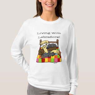Living with Labradors Cartoon T-Shirt