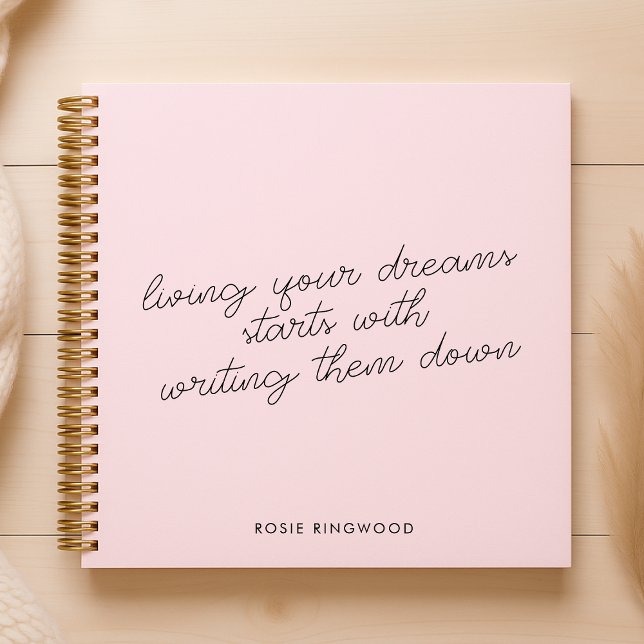 Living your Dreams Blush Pink Journal Notebook (Creator Uploaded)
