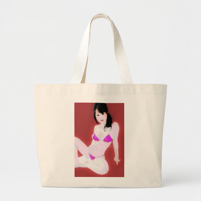 LivingDoll1 Large Tote Bag (Front)