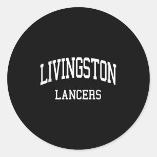 Livingston High School Hs Livingston Nj Retro Spor Classic Round Sticker