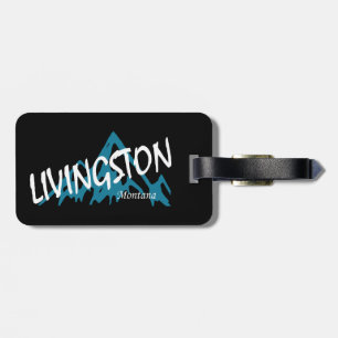 Livingston Montana Mountain Luggage Tag