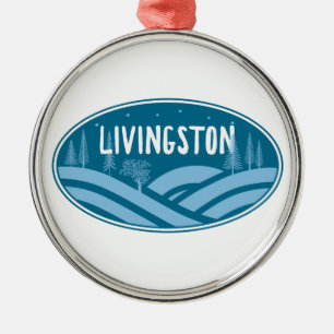 Livingston Montana Outdoors Metal Ornament