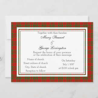 Livingston Scottish Wedding Invitation