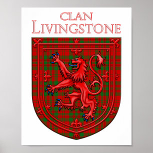 Livingstone Tartan Scottish Plaid Lion Rampant Poster