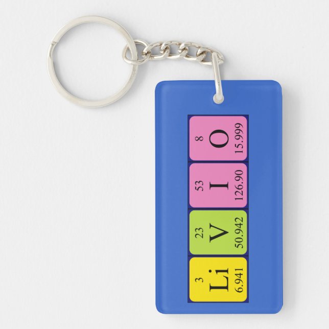 Livio periodic table name keyring (Front)