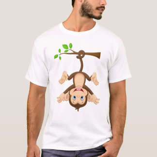 LIVIYA-Cute cartoon monkey T-Shirt