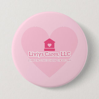 Liviys Cares Logo 7.5 Cm Round Badge