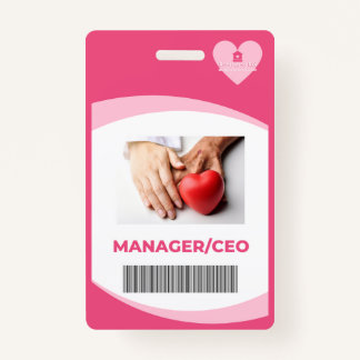 Liviy's Cares Logo ID Badge