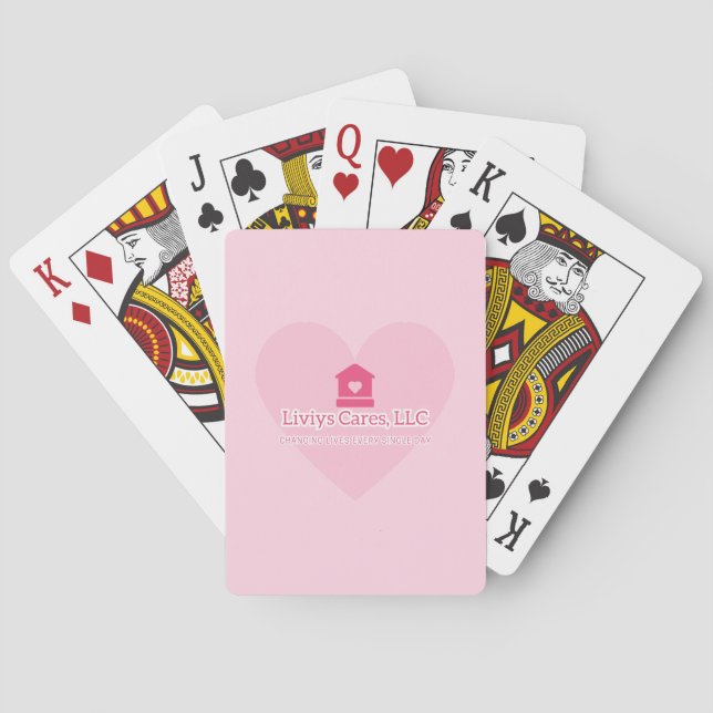 Liviys Cares Logo Playing Cards (Back)