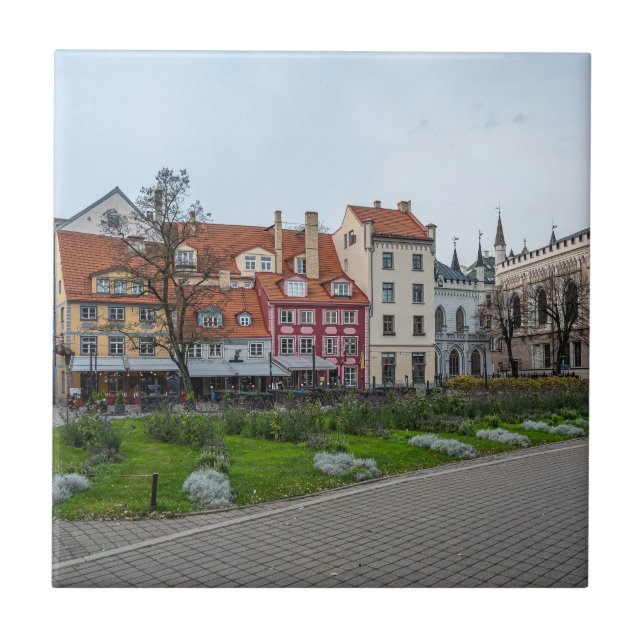 Livu square in Riga, Latvia Ceramic Tile (Front)