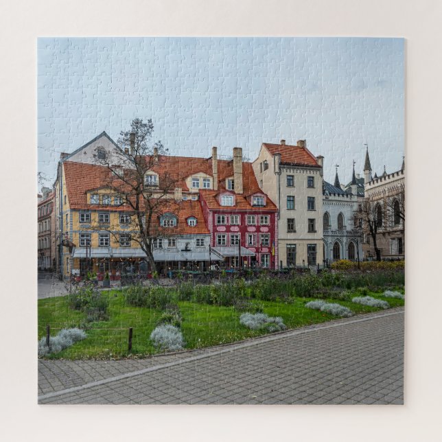 Livu square in Riga, Latvia Jigsaw Puzzle (Vertical)