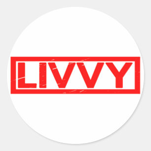 Livvy Stamp Classic Round Sticker