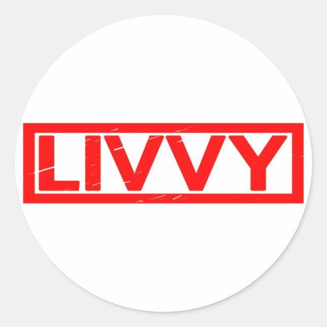 Livvy Stamp Classic Round Sticker (Front)