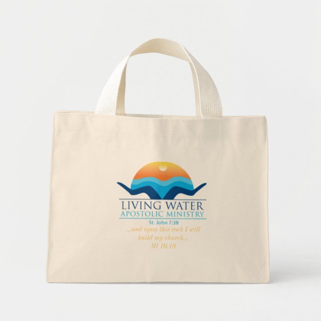 livwtr, ...and upon this rock I will build my c... Mini Tote Bag (Front)