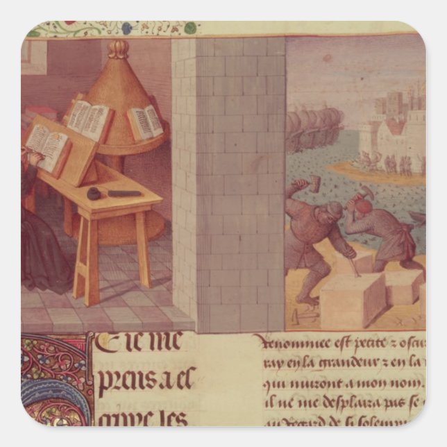 Livy  Writing and the Foundation of Rome Square Sticker (Front)