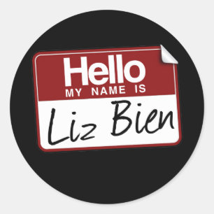 LIZ BIEN CLASSIC ROUND STICKER