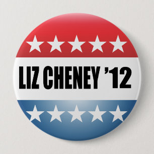 LIZ CHENEY 10 CM ROUND BADGE